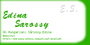 edina sarossy business card